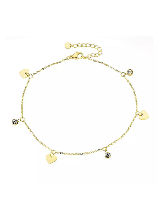 Oxzen Bracelet Anklet Chain made of Steel Gold ...