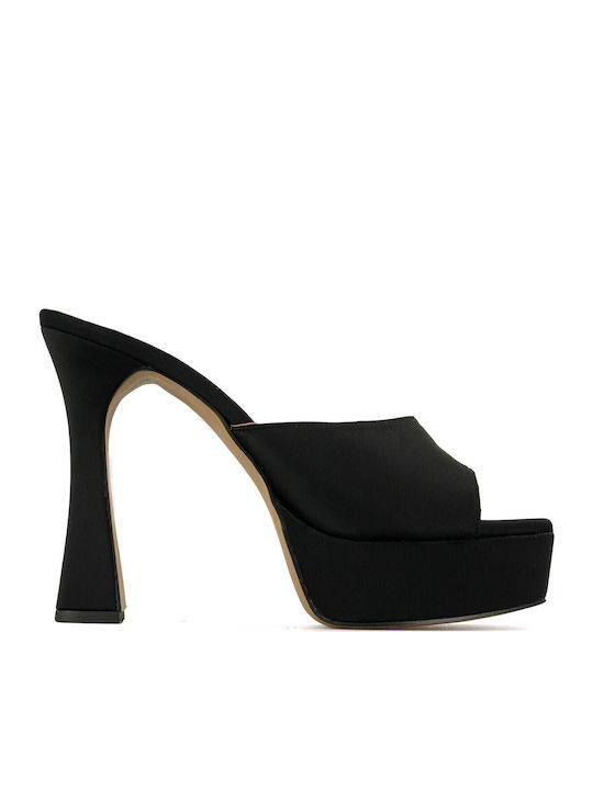 Envie Shoes Δερμάτινα Mules με Χοντρό Ψηλό Τακο...