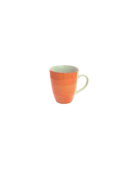 Aria Trade Tasse Keramik Orange 330ml 1Stück