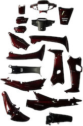 Set de Piese din Plastic pentru Motocicletă pentru Honda Astrea Supra 100 Burgundy 1buc Set de Piese din Plastic pentru Motocicletă pentru Honda Astrea Supra 100 Burgundy 1buc