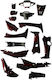 Motorcycle Plastic Set for Honda Astrea Supra 100 Burgundy 1pcs