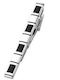 Squares Tie Bar Клип за вратовръзка Черен