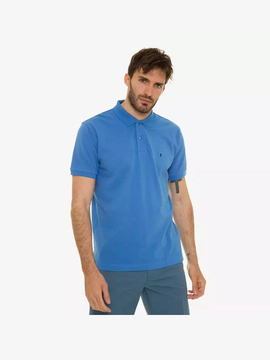 The Bostonians Men's Short Sleeve Blouse Polo Blue