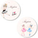 Stickers with name Ballerina / 2pcs