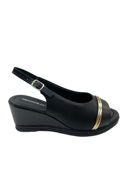 Anatomic Women's Leather Ankle Strap Platforms Black