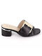 B-Soft Chunky Heel Mules Black