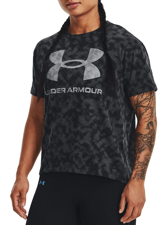 Under Armour Γυναικείο Αθλητικό T-shirt Μαύρο