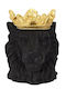 The Home Deco Factory Planter Polyresin Black 28x28x39.5cm.