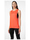 4F Damen Sportliches Bluse Ärmellos Orange