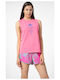 4F Bluză Sportivă pentru Femei Fără mâneci Roz
