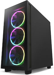 NZXT H7 Elite Jocuri Turnul Midi Cutie de calculator cu fereastră laterală Negru