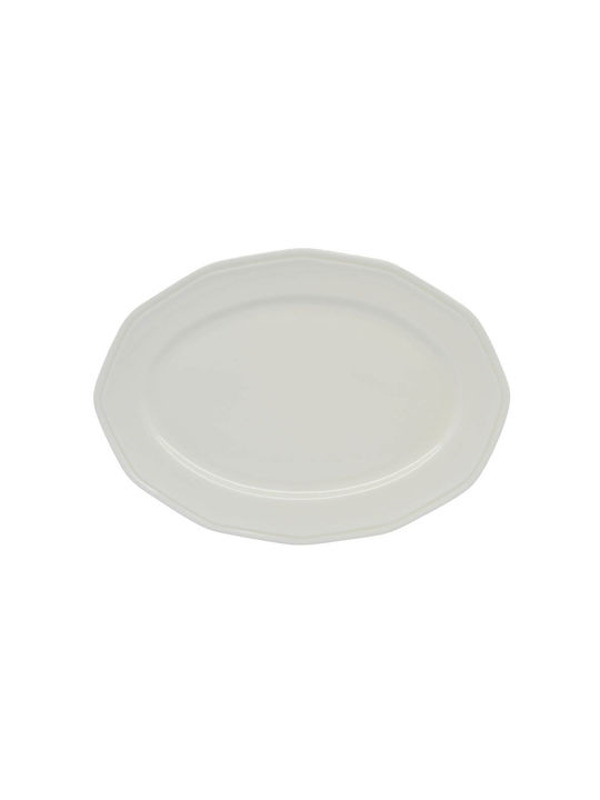 Ankor Premium Classic Πιατέλα Σερβιρίσματος Οβάλ από Πορσελάνη Μπεζ 36.5x26εκ.
