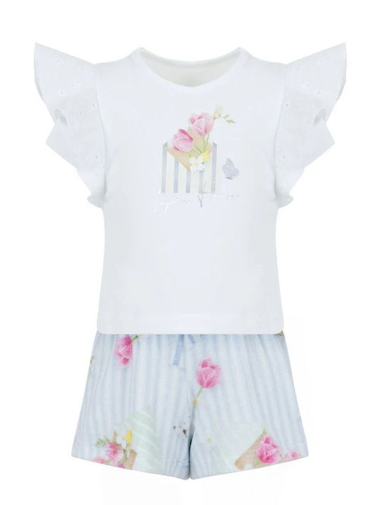 Kinderbekleidungsset mit Sommer-Shorts 2 Stück Weiß