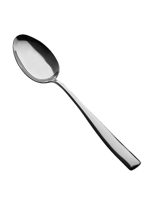 Salvinelli 54gr Series FLOW 18 10 2 5mm Ready Spoon Set Dinner Metallic Silver 20.8cm 15554 6pcs