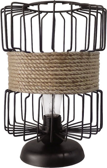 Heronia Havana Lustră Decorativă cu Soclu pentru Bec E27 Negru