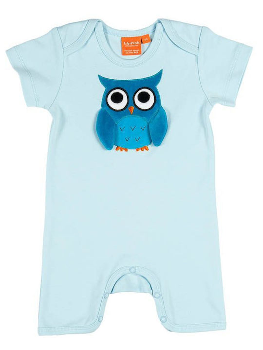 Short Sleeve Shorts Owl Blue - light blue