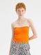 Women's Blouse Strapless Orange