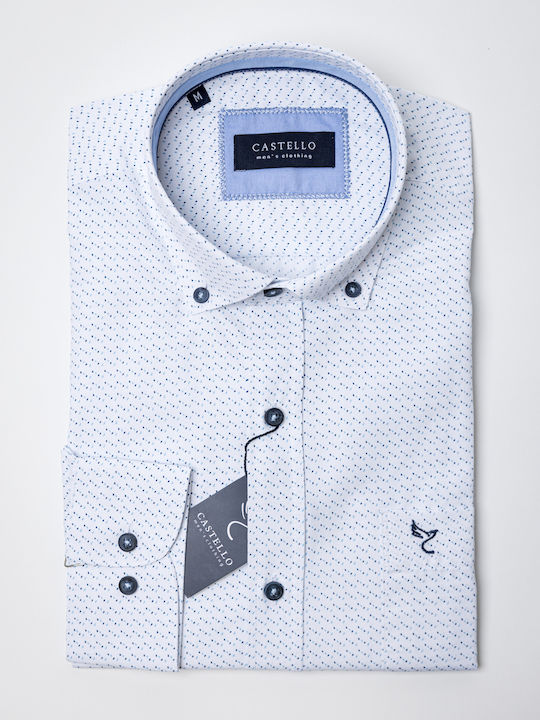 White shirt with micro pattern, CASTELO