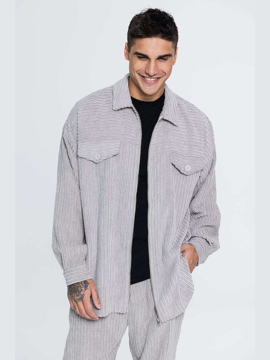 19 Menswear Shirt Corduroy Grey 1012