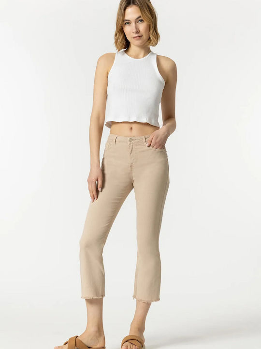 Tiffosi Megan Megan Cropped Flare Jeans Bej