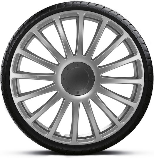 Carman Set Capace De Roți Auto 4 Bucăți 13 Argintii