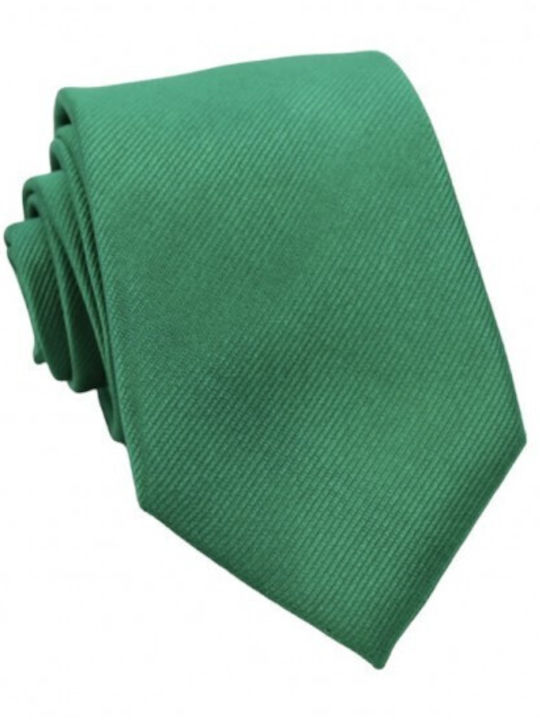 Silk Tie Green Basic 7.5 cm