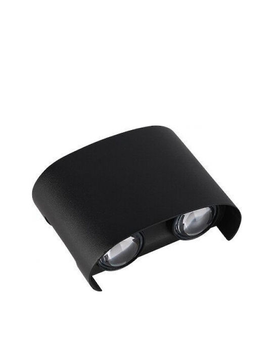 Optonica LED Επιτοίχια Εξωτερική Πλαφονιέρα LED 4W με Θερμό Λευκό Φως