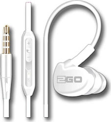 2GO Active 1 In-Ear Freihändig Kopfhörer mit Stecker 3.5mm Weiß 2GO Active 1 In-Ear Freihändig Kopfhörer mit Stecker 3.5mm Weiß
