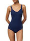 Triumph Summer Glow OP One-Piece Swimsuit with Open Back Navy Blue