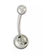 Oxzen Bauchnabel Piercing aus Stahl Silber