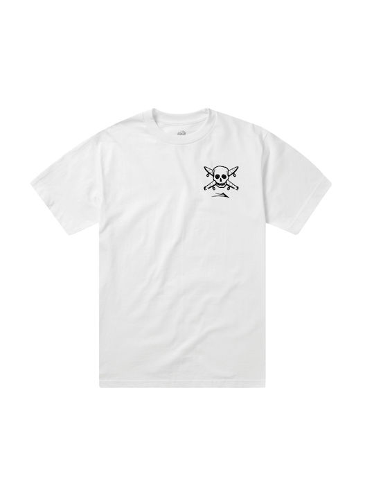 LAKAI X FOURSTAR STREET PIRATE T-SHIRT WHITE