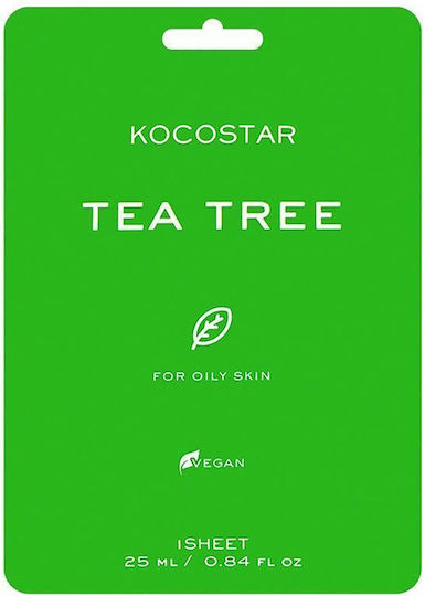 Kocostar Tea Tree Gesichtsmaske für das Gesicht für Reinigung 1Stück 25ml