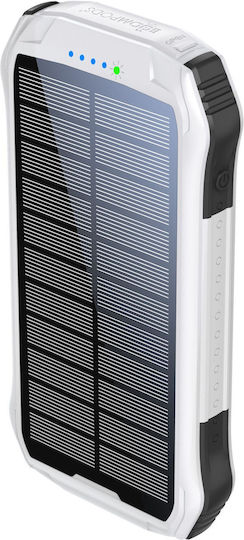 Boompods Neutron Ηλιακό Power Bank 10000mAh με 2 Θύρες USB-A Λευκό