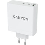 Canyon Φορτιστής Χωρίς Καλώδιο με Θύρα USB-A και 2 Θύρες USB-C Λευκός (CND-CHA100W01)