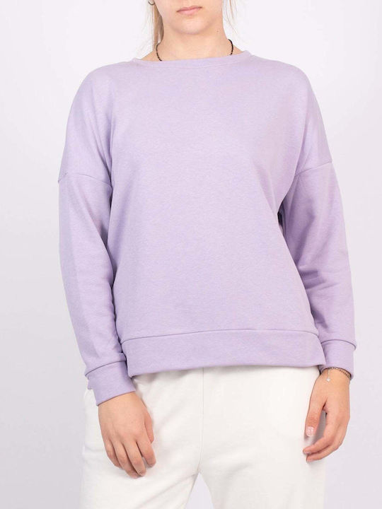 Sweatshirt Short Front Purple Open