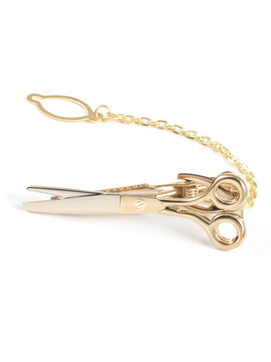 Gold tie clip scissors 5cm.