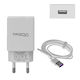 Treqa Ladegerät mit USB-A Anschluss und Kabel USB-C Schnellaufladung 3.0 Weißs (CS-232)