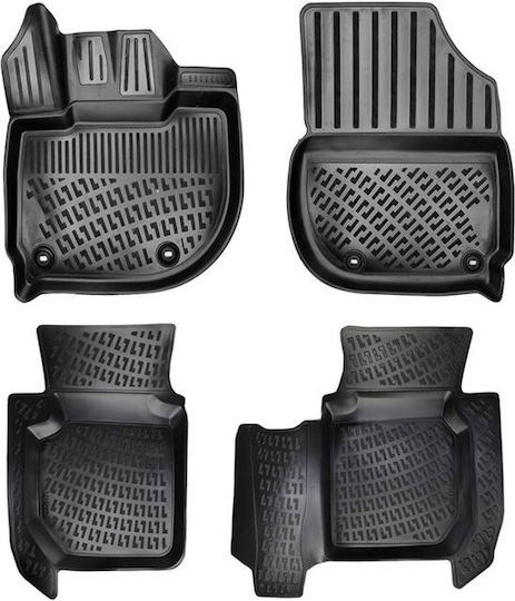 Bosse Set of Front and Rear Mats 4pcs Tray Type for Honda HR-V 2021+ Black