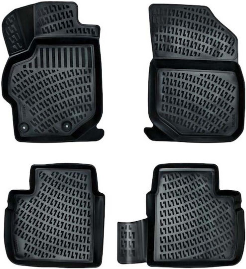 Bosse Set of Front and Rear Mats 4pcs Tray Type for Peugeot 301 Black