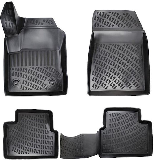 Bosse Set of Front and Rear Mats 4pcs Tray Type for Alfa Romeo Giulietta 2019+ Black