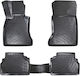 Bosse Set of Front and Rear Mats 4pcs Tray Type for BMW E39 / E60 / F10 Black
