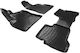 Bosse Set of Front and Rear Mats 4pcs Tray Type for Fiat Fiorino 2008+ Black
