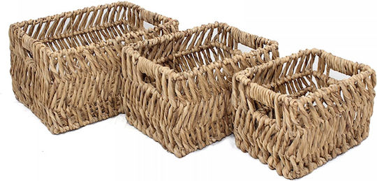 Zaros Wicker Decorative Baskets Set 3pcs