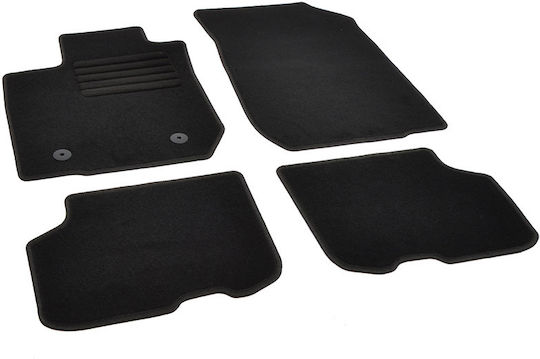 Rigum Set of Front and Rear Mats 4pcs for Dacia Logan 2013 2020 Black