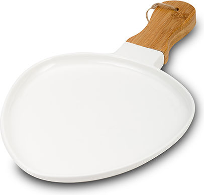 Nava Platou de Servire Oval din Porțelan Albă 35x22buc 1buc