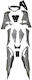 Motorcycle Plastic Set Gray 13pcs