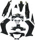 Motorcycle Plastic Kit for Yamaha Crypton-X 135 Black 12pcs
