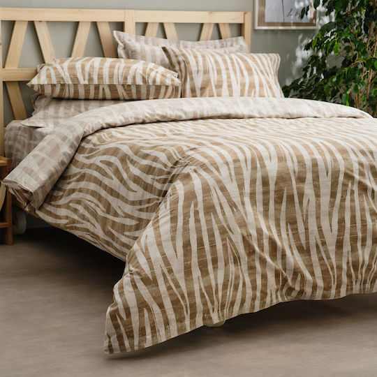 Charalambidis Textiles Safari Покривало Кингсайз Кафяв 220x230см
