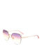 Bolon Femei Ochelari de soare cu Rose Gold Rame metalice Cadru și Violet Ochelari de soare Lentilă