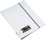 Top Team Clipboard Flexible with 30 plastic sleeves Slides White Darkgrey 1pcs